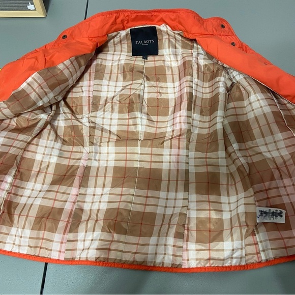 Talbots Orange Lightweight Jacket Puffer Packable Petite Women's Small Petite Sp - Picture 7 of 7